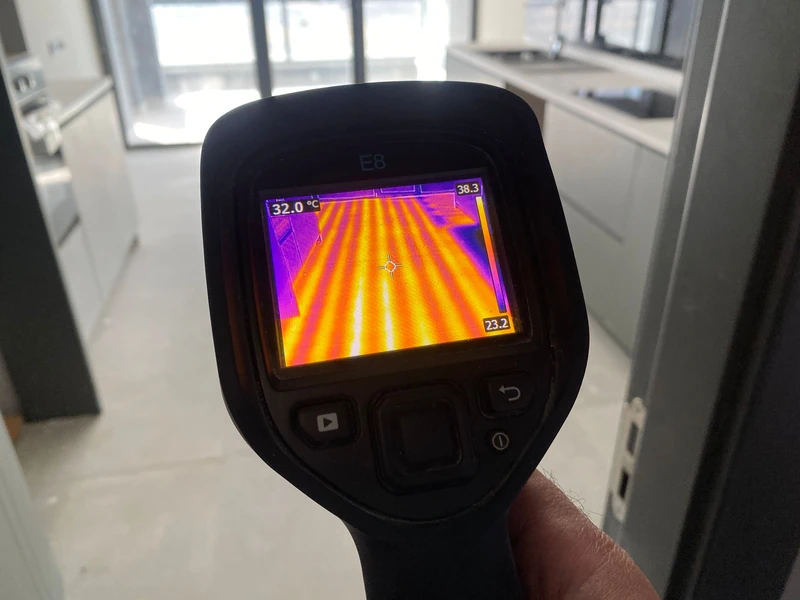 Balgat'ta su kaçağı tespitinde kullandığımız termal kameramız, kırmadan cihazlı su kaçağı tespiti