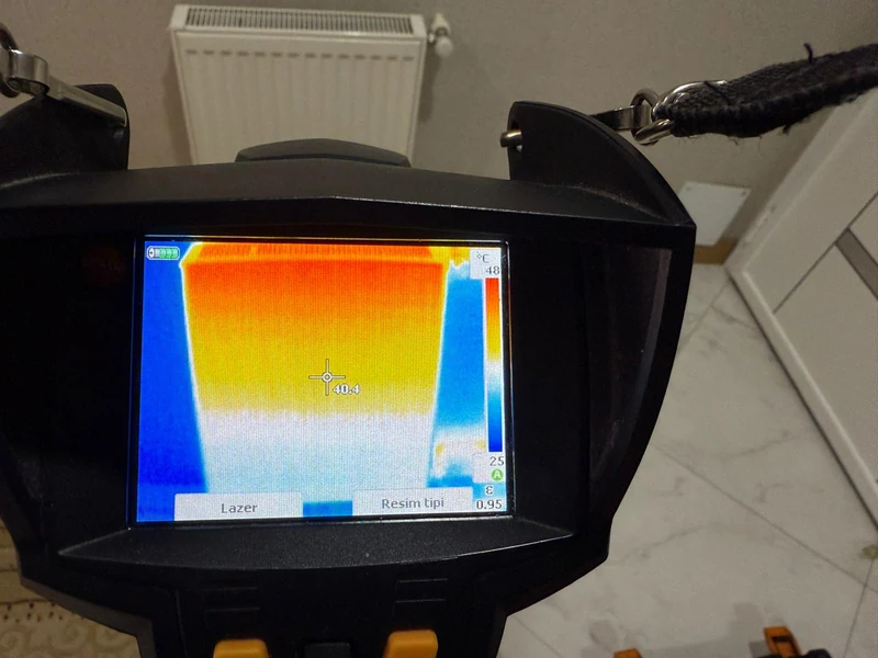 Elvankentte su kaçağı tespiti yaparken kullandığımız termal kameramız, kırmadan cihazlı su kaçağı tespitinde bir numara